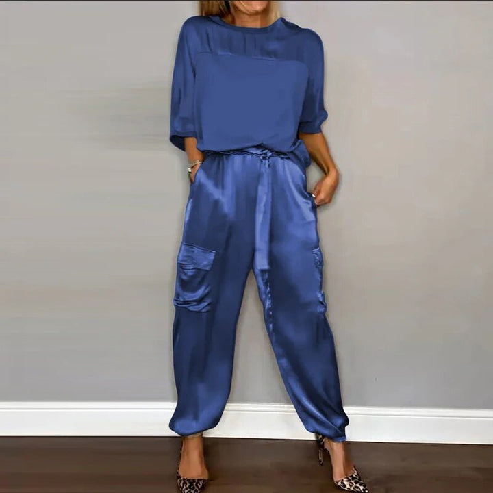 Emilie – Round Neck Top And Trousers