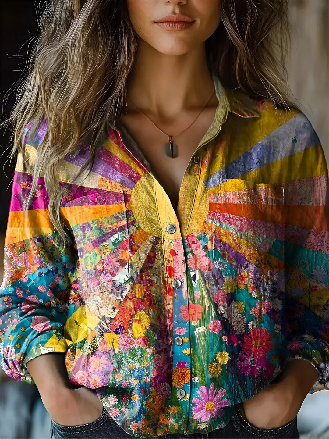 Tineke - Bright Sunflower Blouse