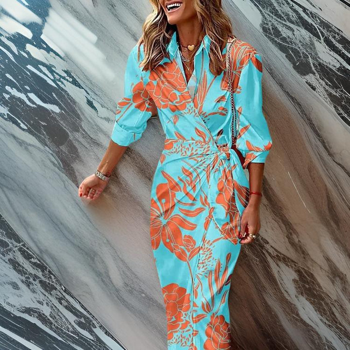 Lorena - Wrap Print Dress