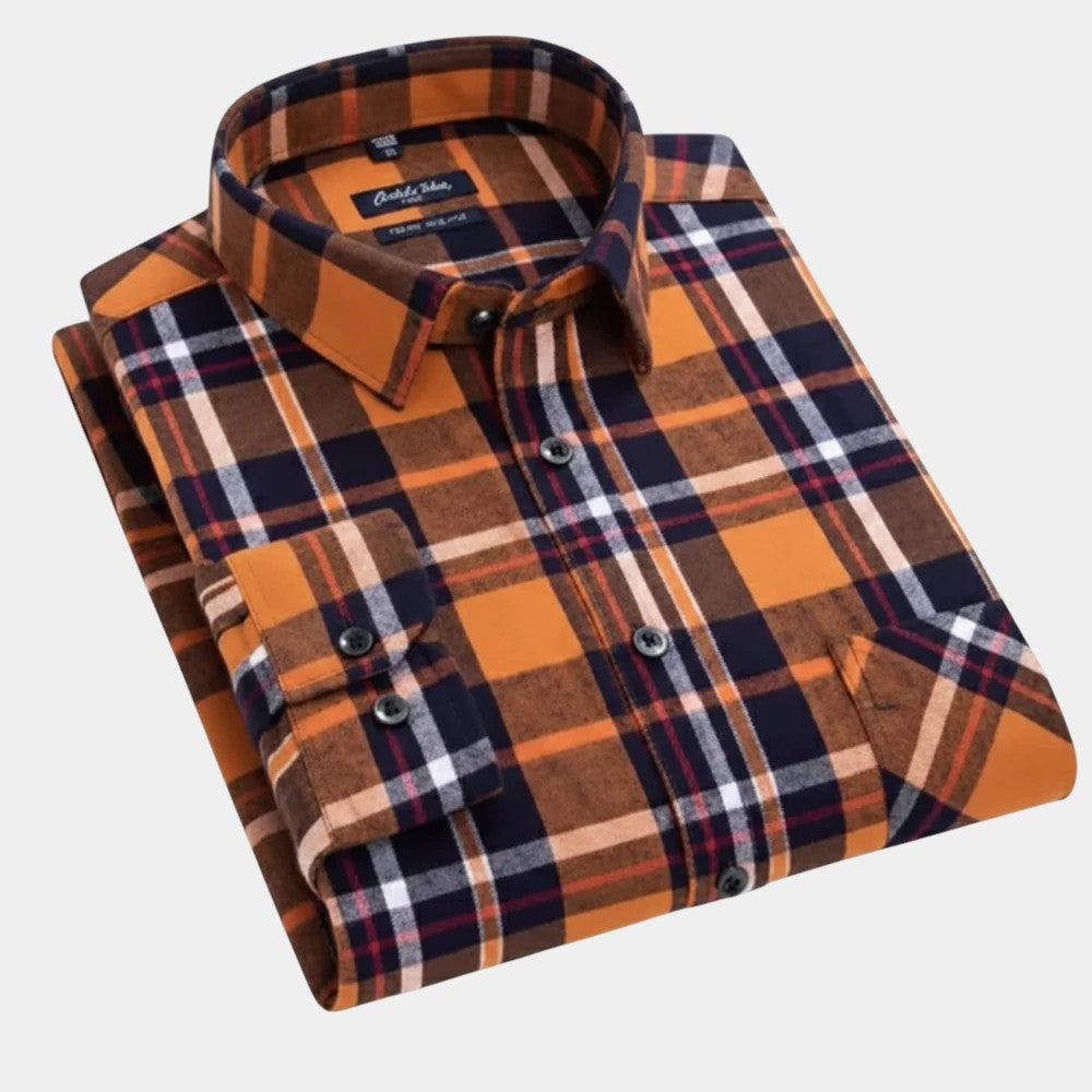 Kingsley - Long Sleeve Cotton Plaid Shirt