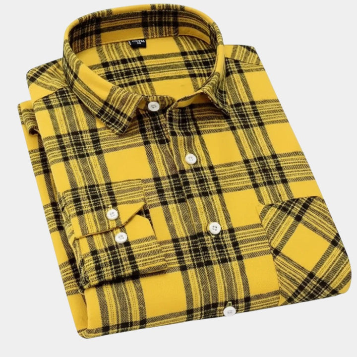 Kingsley - Long Sleeve Cotton Plaid Shirt