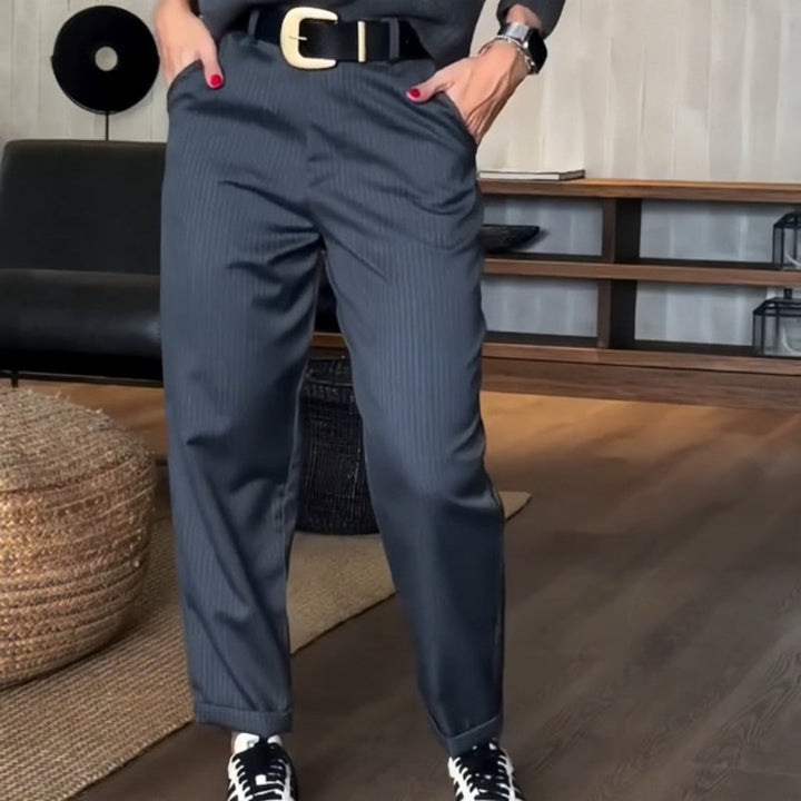 Asuman - Casual Straight Pant With High Waist