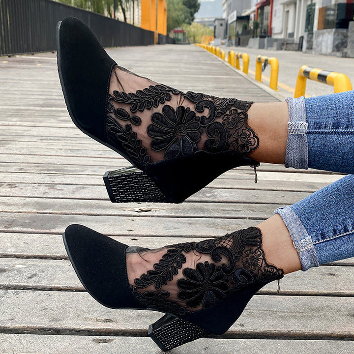Janneke - Elegant Lace High Heel Shoes