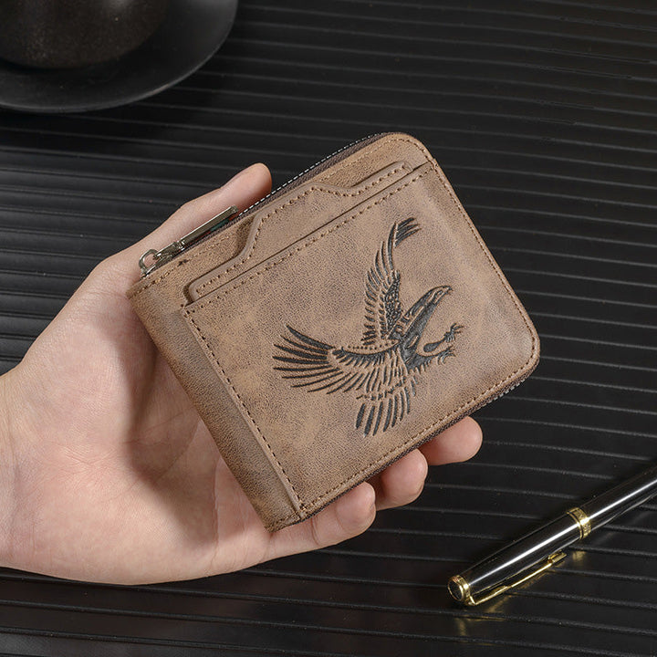 Shawn - Luxury Wallet with Eagle Embossing