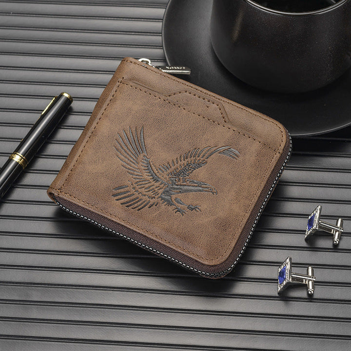 Shawn - Luxury Wallet with Eagle Embossing
