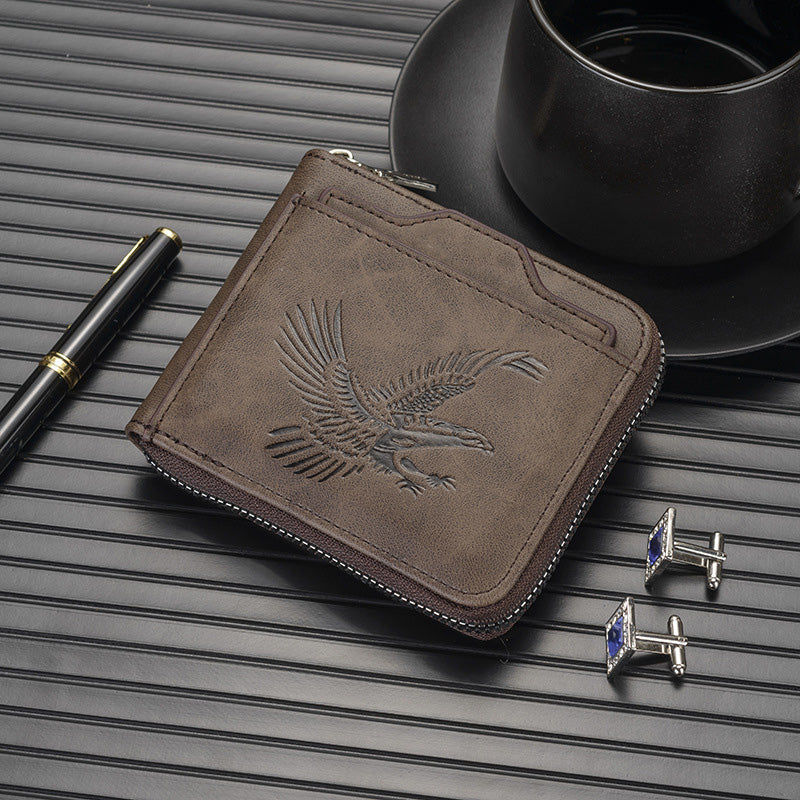 Shawn - Luxury Wallet with Eagle Embossing