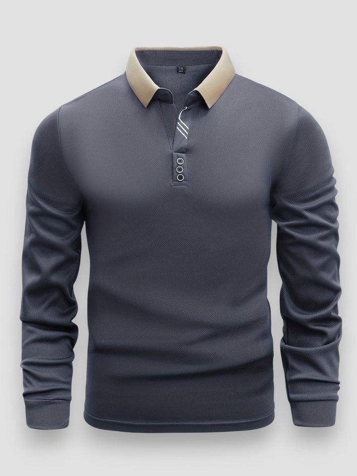 Callum - Luxury Long Sleeve Polo Shirt |1+1 Free