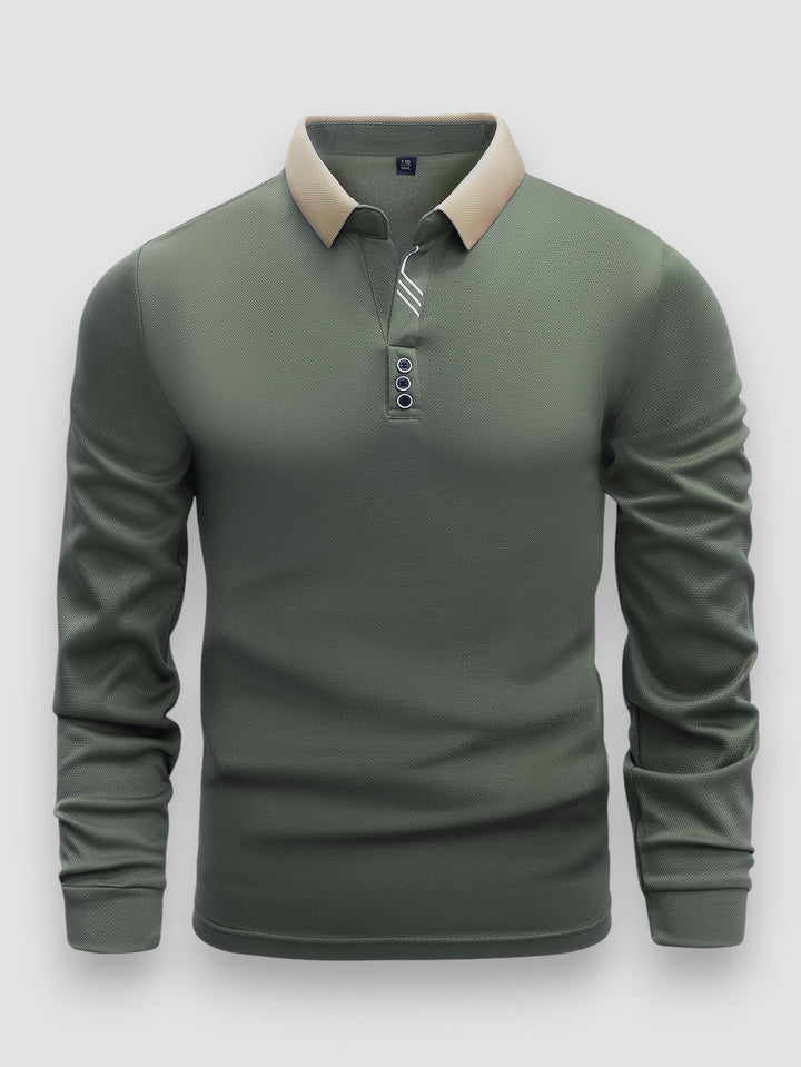 Callum - Luxury Long Sleeve Polo Shirt |1+1 Free