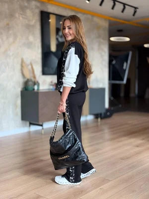 Faleena - Leopard Accent Tracksuit