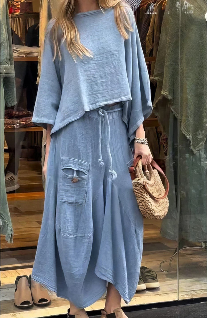 Elaine - Casual Two Piece Set Blouse And Skirt